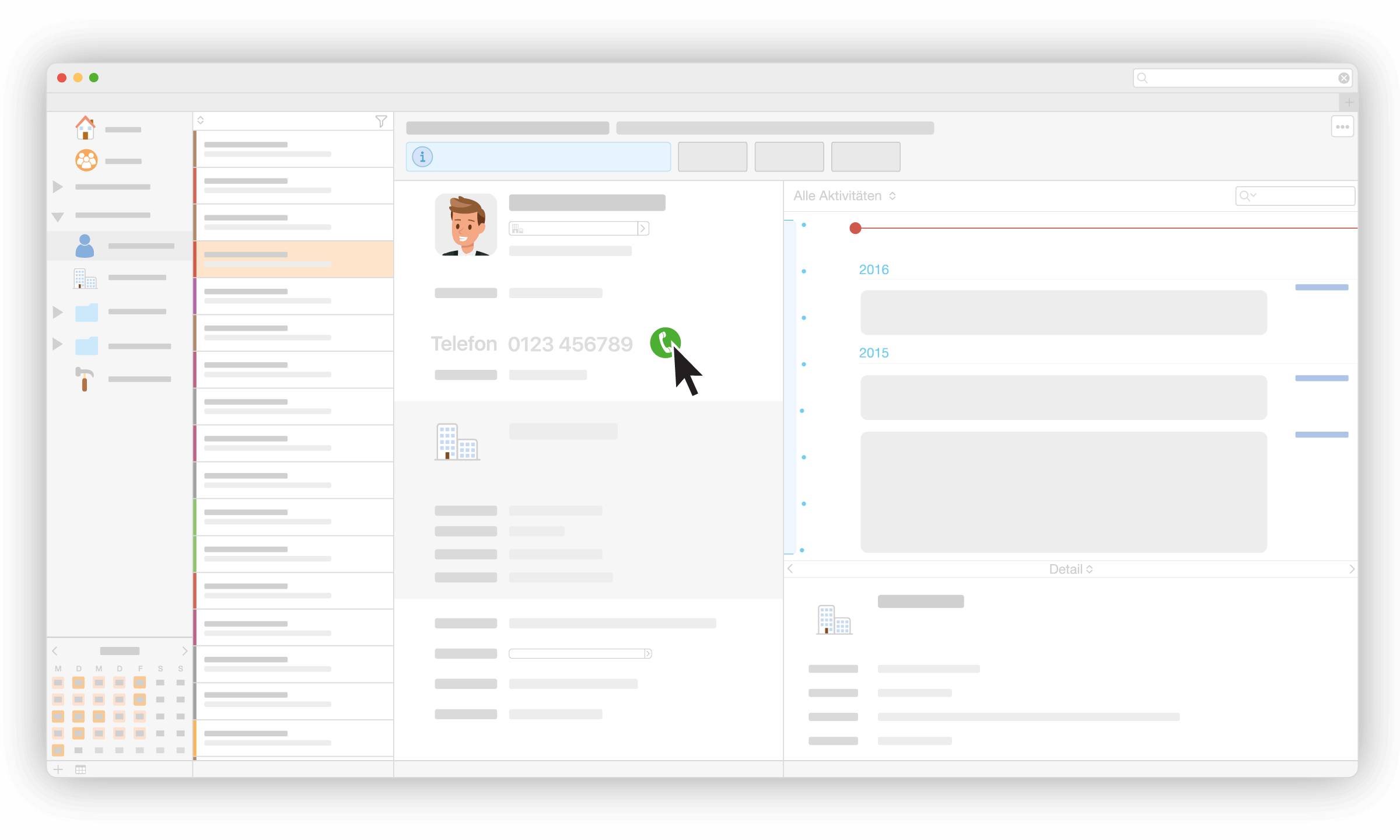 CRM Daylite - Start Outgoing Call