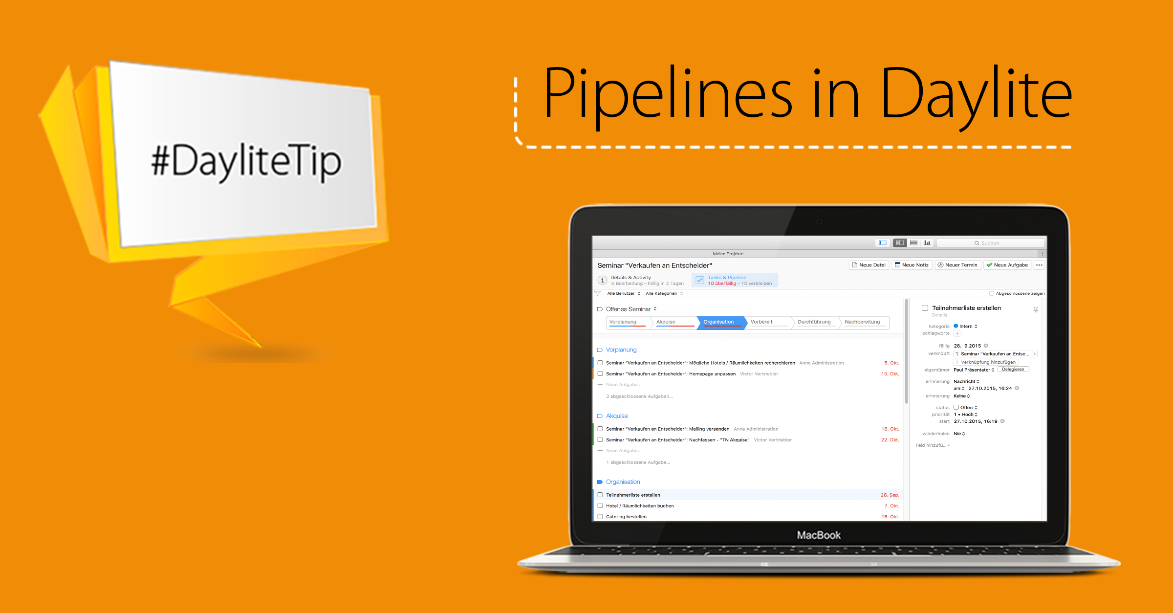 DayliteTip: Optimize your projects with pipelines