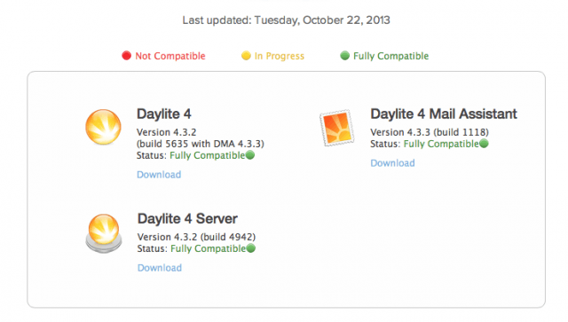 Kompatibilität zwischen Daylite und Mavericks OSX 10.9