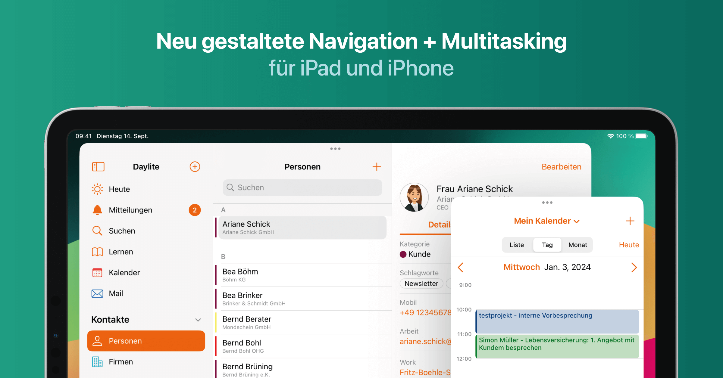 Neues Navigationserlebnis für Daylite auf iPhone & iPad
