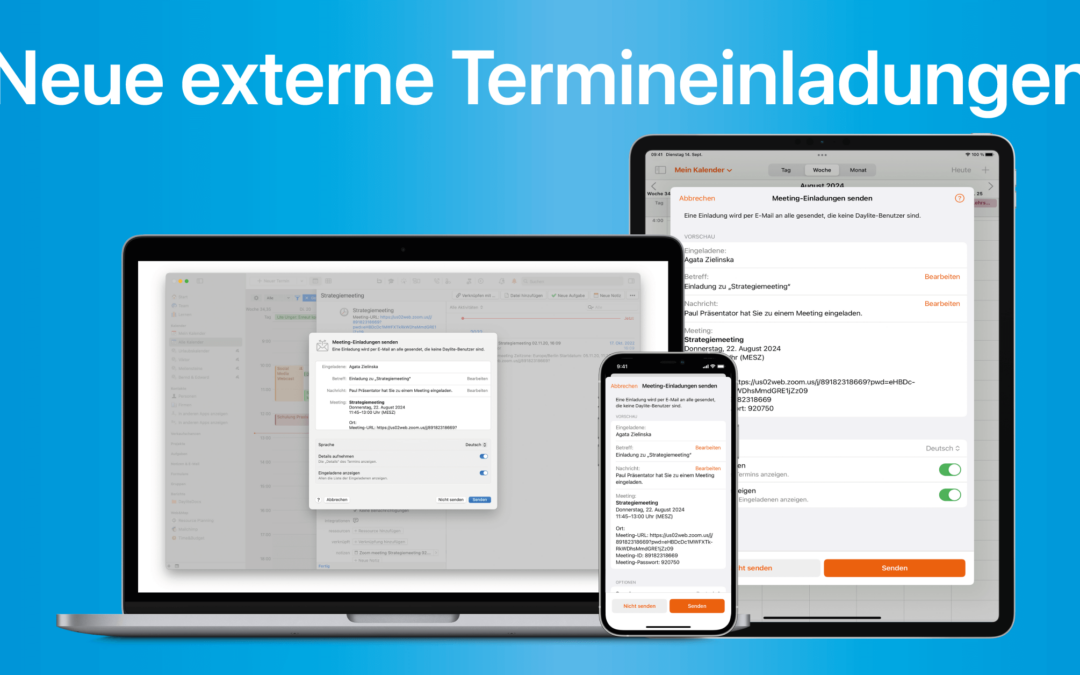 Neue externe Termineinladungen jetzt verfügbar