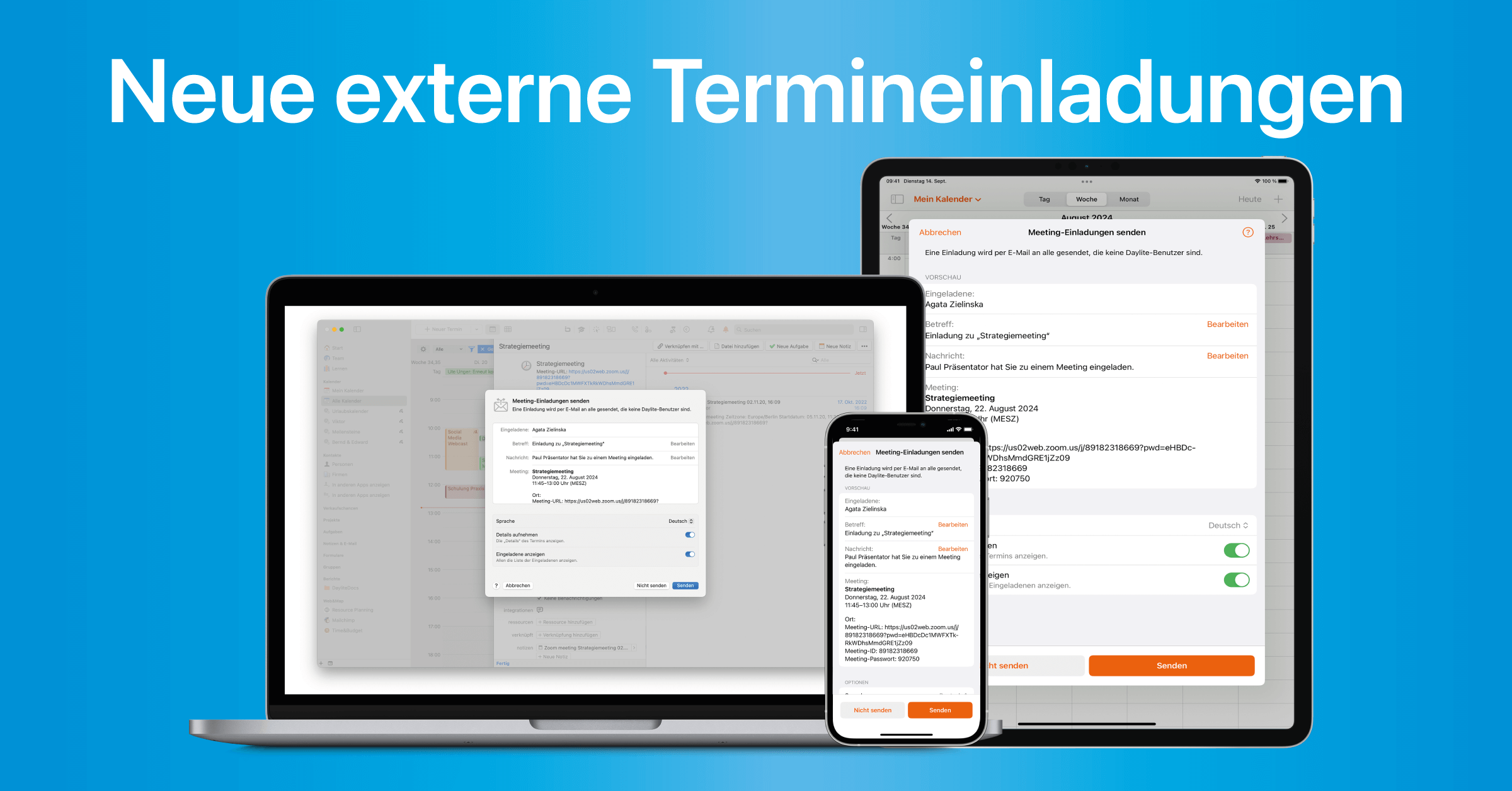 Neue externe Termineinladungen jetzt verfügbar